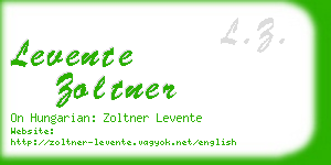 levente zoltner business card